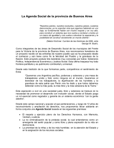Agenda social de la provincia de Buenos Aires