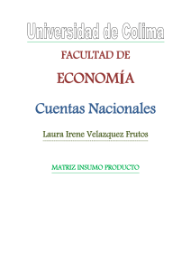 FACULTAD DE ECONOMÍA Cuentas Nacionales Laura Irene