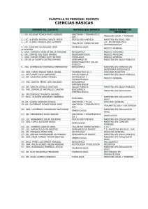 PLANTILLA DE PERSONAL DOCENTE
