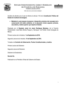 1 de Septiembre de 2016 - Congreso del Estado de Coahuila