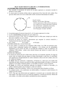 Bases moleculares de la tumorogénesis.