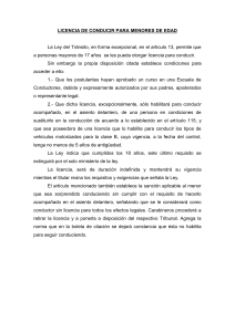 licencia de conducir menores de edad