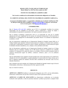 Resolución Istutituto Colombiano Agripecuario No. 3714 de 20 de