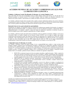 acuerdo mundial de alcaldes y gobiernos locales por la protecci&oacute;n
