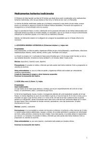 Medicamentos herbarios tradicionales