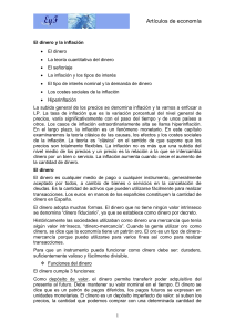 El dinero y la inflación - Página Web de Economía y Finanzas