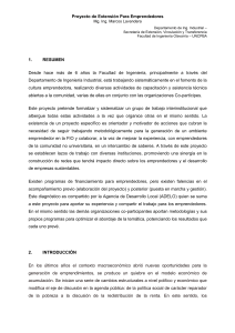 Proyecto de Extensión Para Emprendedores