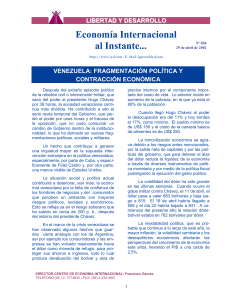 venezuela: fragmentación política y contracción económica