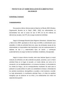 proyecto de ley sobre regulacion de alimentos poco
