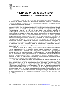 Agente biológico - Universidad de León