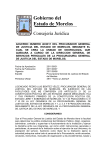 1 Gobierno del Estado de Morelos Consejería Jurídica ACUERDO