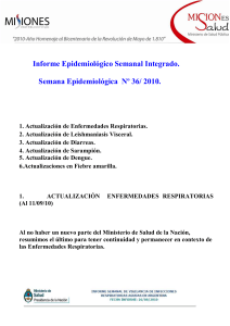 Informe Epidemiol&oacute;gico Semanal Integrado Informe Epidemiol&oacute;gico