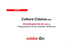 Cultura Clásica ESO PROGRAMACIÓN DE AULA Programación de