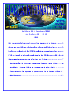 Boletin Banca Internacional No 40 de 2013