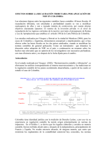 EFECTOS SOBRE LA RECAUDACIÓN TRIBUTARIA POR