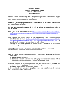 COLEGIO CEMEP Ciencias Naturales 6to. Curso Ficha #1 Febrero