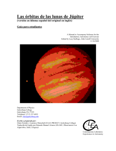 Las órbitas de las lunas de Júpiter