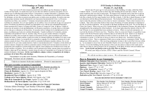 XXVII Domingo en Tiempo Ordinario