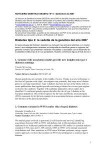 Diabetes tipo 2: la vedette de la genética del año 2007