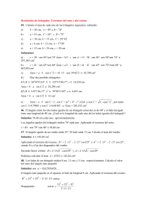 Resolución de triángulos