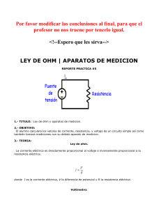ley de ohm | aparatos de medicion