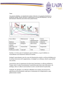 Tarea Una persona diabética, con hipertensión arterial, infección en
