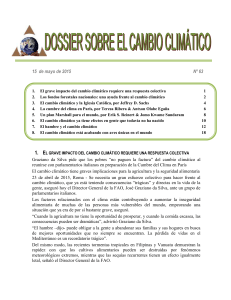 Dossier sobre Cambio Climático Nº 63