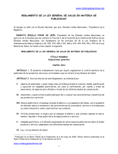 reglamento de la ley general de salud en materia de publicidad