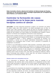 Encuentros sobre oncolog&iacute;a: Peter Carmeliet