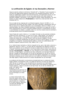 La unificación de Egipto: el rey Escorpión y Narmer