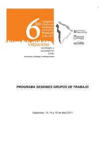 Programa de las sesiones de grupos de trabajo del VI