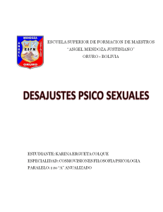 DESAJUSTES PSICO SEXUALES