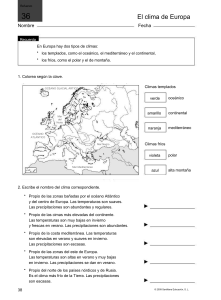 El clima de Europa