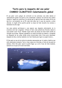 Texto para la maqueta del oso polar Cambio climático