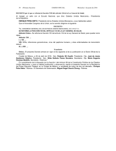 Reformas LXIII Legislatura: Decreto 70. DOF 01-06-2016