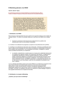 El Marketing aplicado a las ONGD, Xavier L Tapis