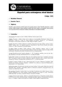 Espa&ntilde;ol para extranjeros nivel b&aacute;sico