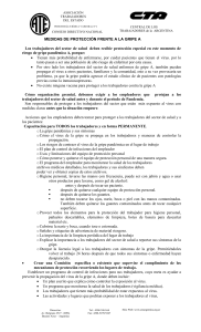 medidas de protecci&oacute;n frente a la gripe a