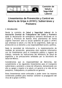 Lineamientos de Prevención y Control en Materia de Influenza A