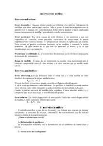 Errores en las medidas