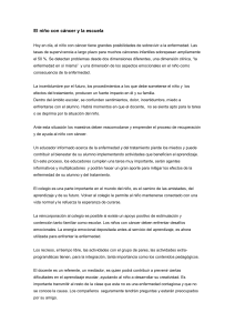 El ni&ntilde;o con c&aacute;ncer y la escuela