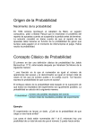Origen de la Probabilidad