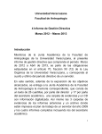 Universidad Veracruzana Facultad de Antropología 4 Informe de