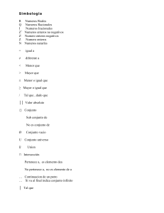 clasificacion de numeros