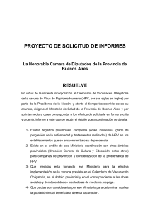 proyecto de solicitud de informes - Honorable Cámara de diputados