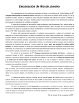 Declaración de Río de Janeiro