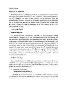 Clases dictadas ESTUDIO DE MODELOS El análisis de modelos