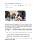 Realizan vacunación contra el Virus Papiloma