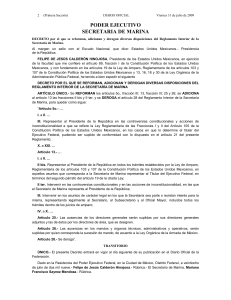 Reglamento Interior de la Secretaría de Marina. DOF 31-07-2009