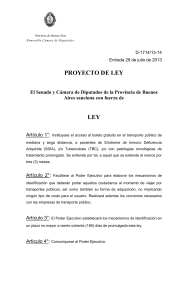 proyecto de ley - Honorable Cámara de diputados de la Provincia